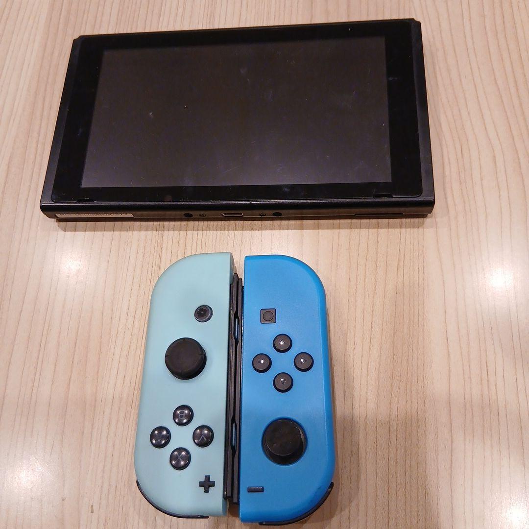 Nintendo Switch 本体 青 水色 ジョイコン付き　ジャンク品 訳あり】【送料無料】【中古】Nintendo Switch Joy-Con (R) ネオン