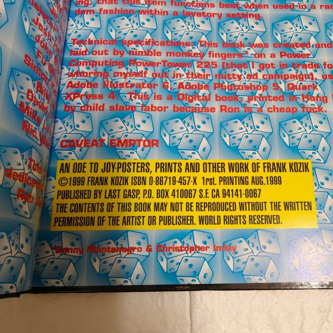 洋書レア】An Ode to Joy Frank Kozik フランクコジック