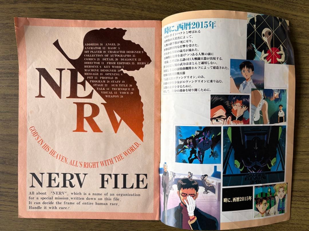 1995年の当時もの】新世紀エヴァンゲリオン NERV FILE - メルカリ