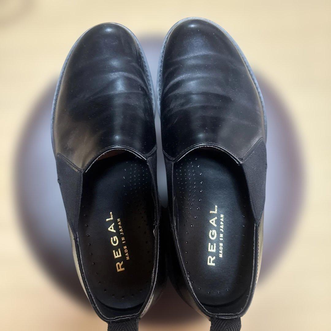 REGAL ブラックレザー ローファー - メルカリ