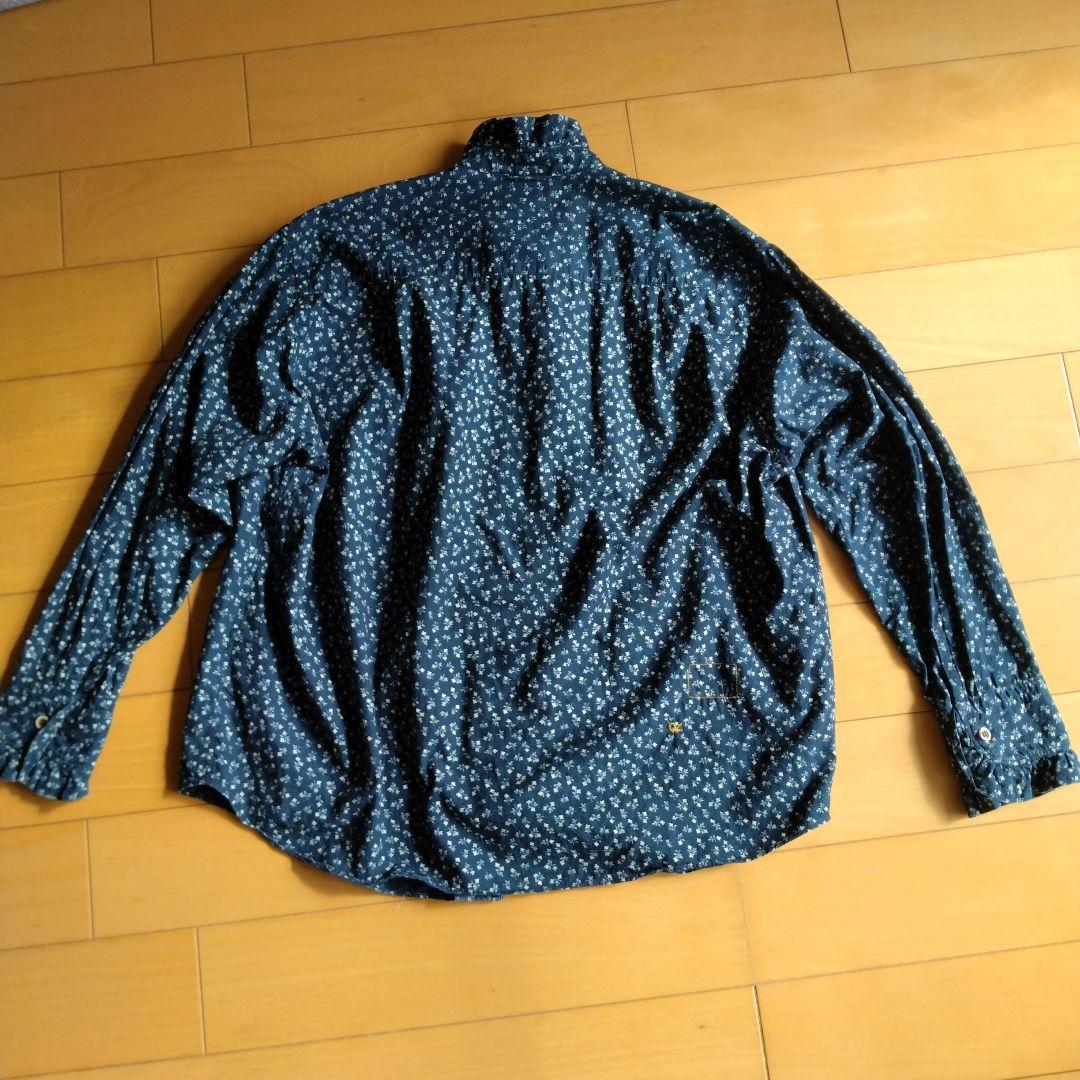 45R 雲間草プリントのフリルブラウス インディゴ／サイズ2 - メルカリ