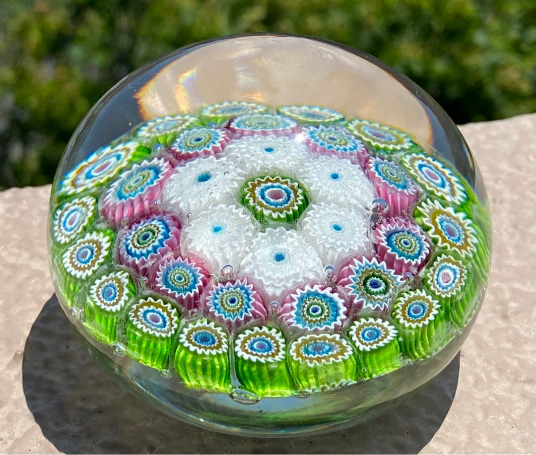 ⚛️ベネチアングラス ムラノ⚛️ 直径7㎝❣️ガラスペーパーウェイト