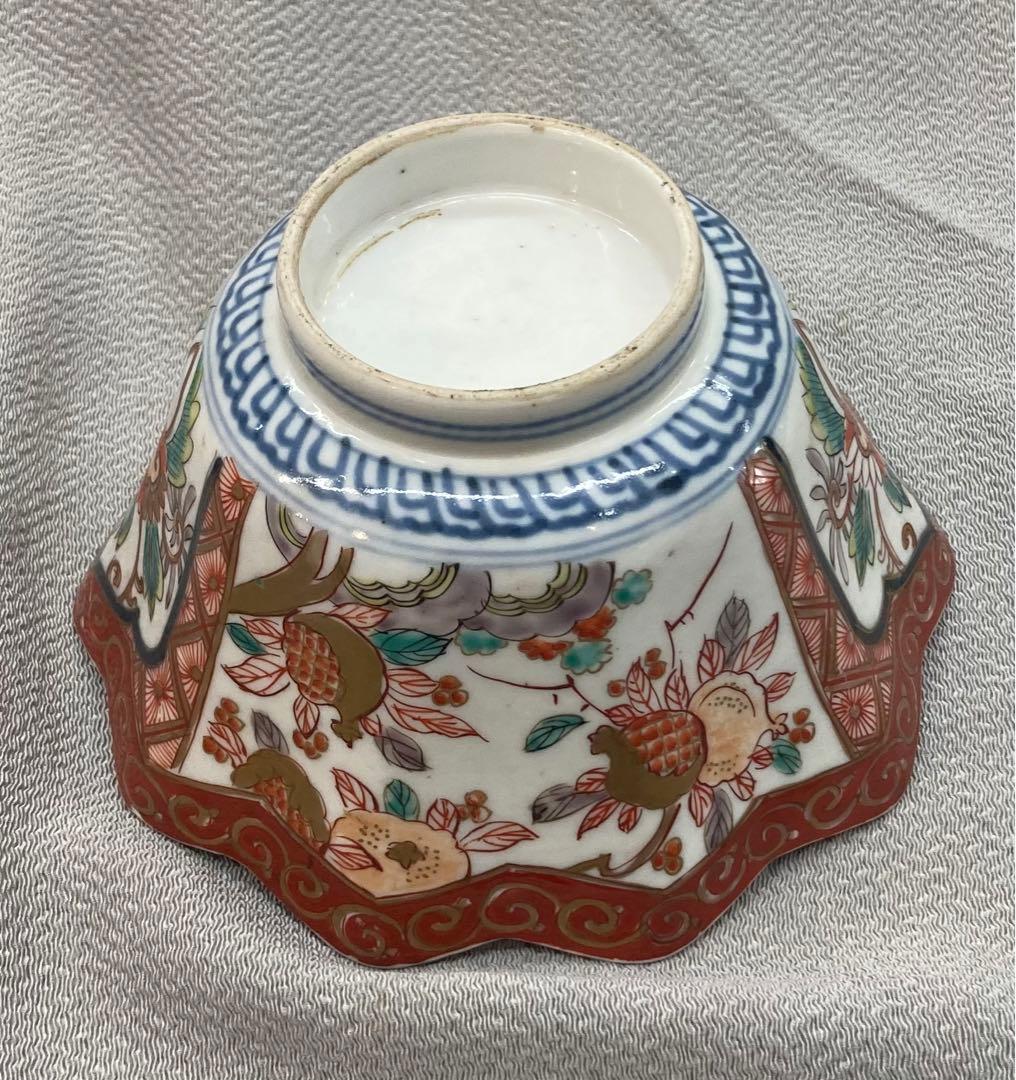 B12s 伊万里焼 錦柘榴図多角形鉢 江戸期 会席・懐石料理 - メルカリ