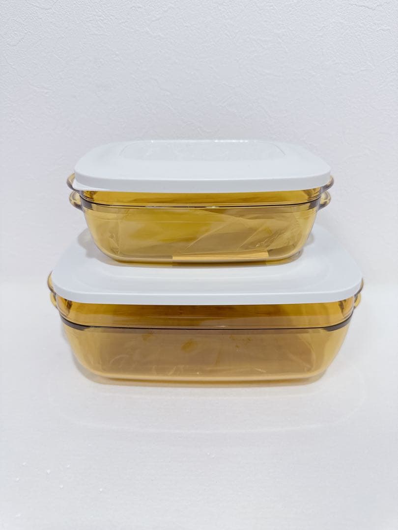 Tupperware タッパーウェーブ2000 2点セット　イエロー　④ タッパーウェア タッパーウェーブ2000 丸型小 Tupperware｜Yahoo