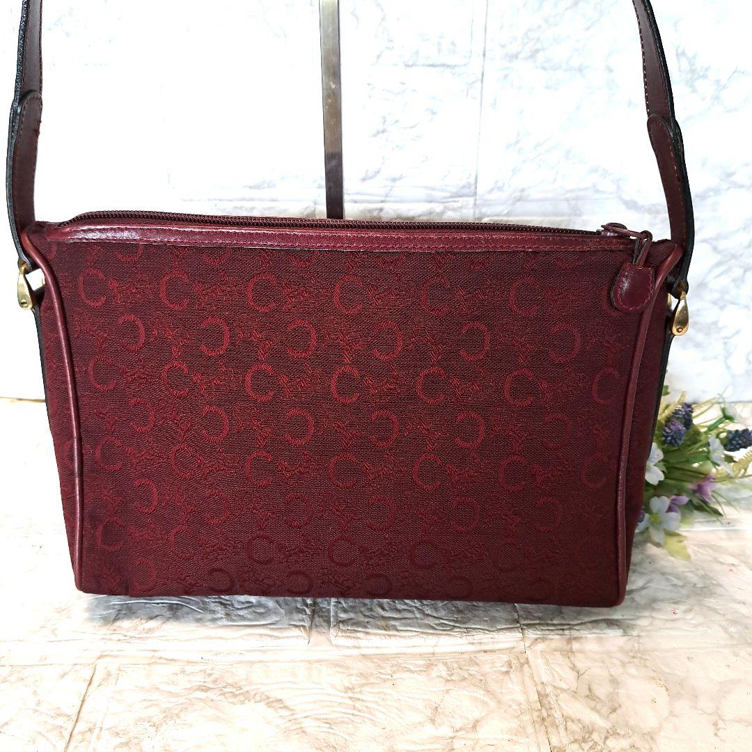 ✨️超美品✨️CELINE セリーヌ Cマカダムキャンバス カーフワイン