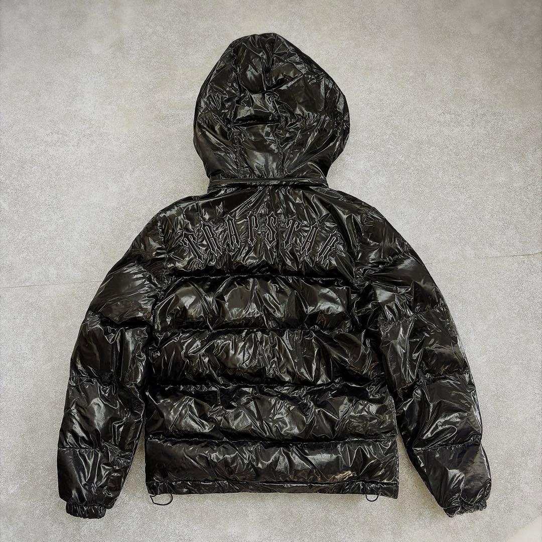 trapstar ダウンジャケット 肉厚 y2k 光沢 刺繍ロゴ お兄系 短丈