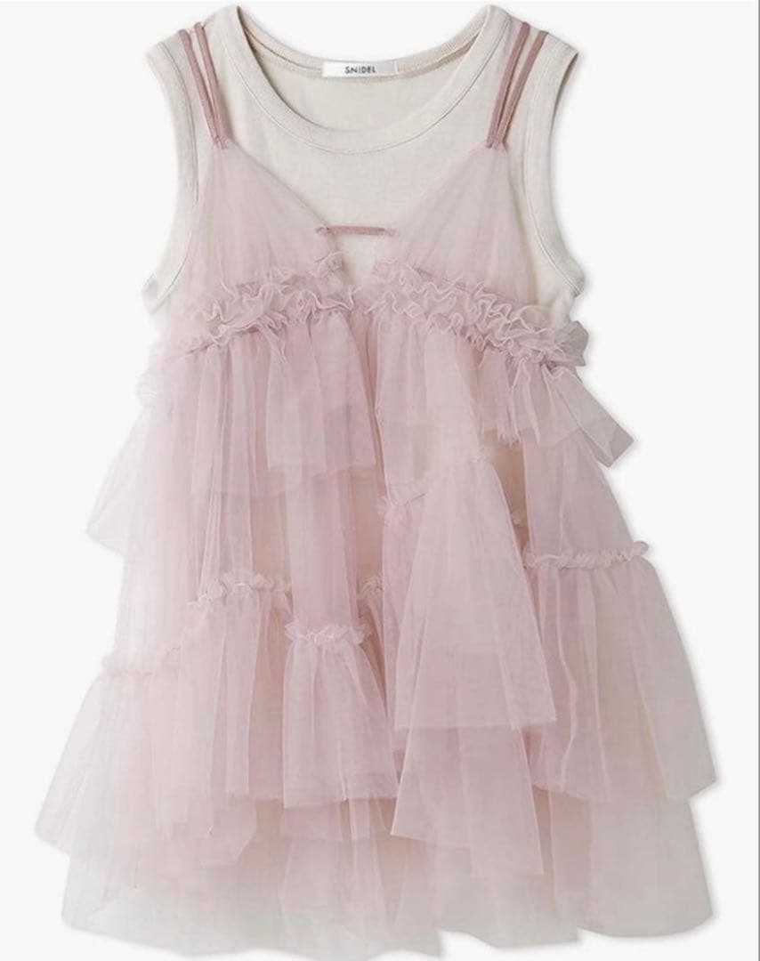 snidel タンクトップ付きチュールキャミソール - メルカリ