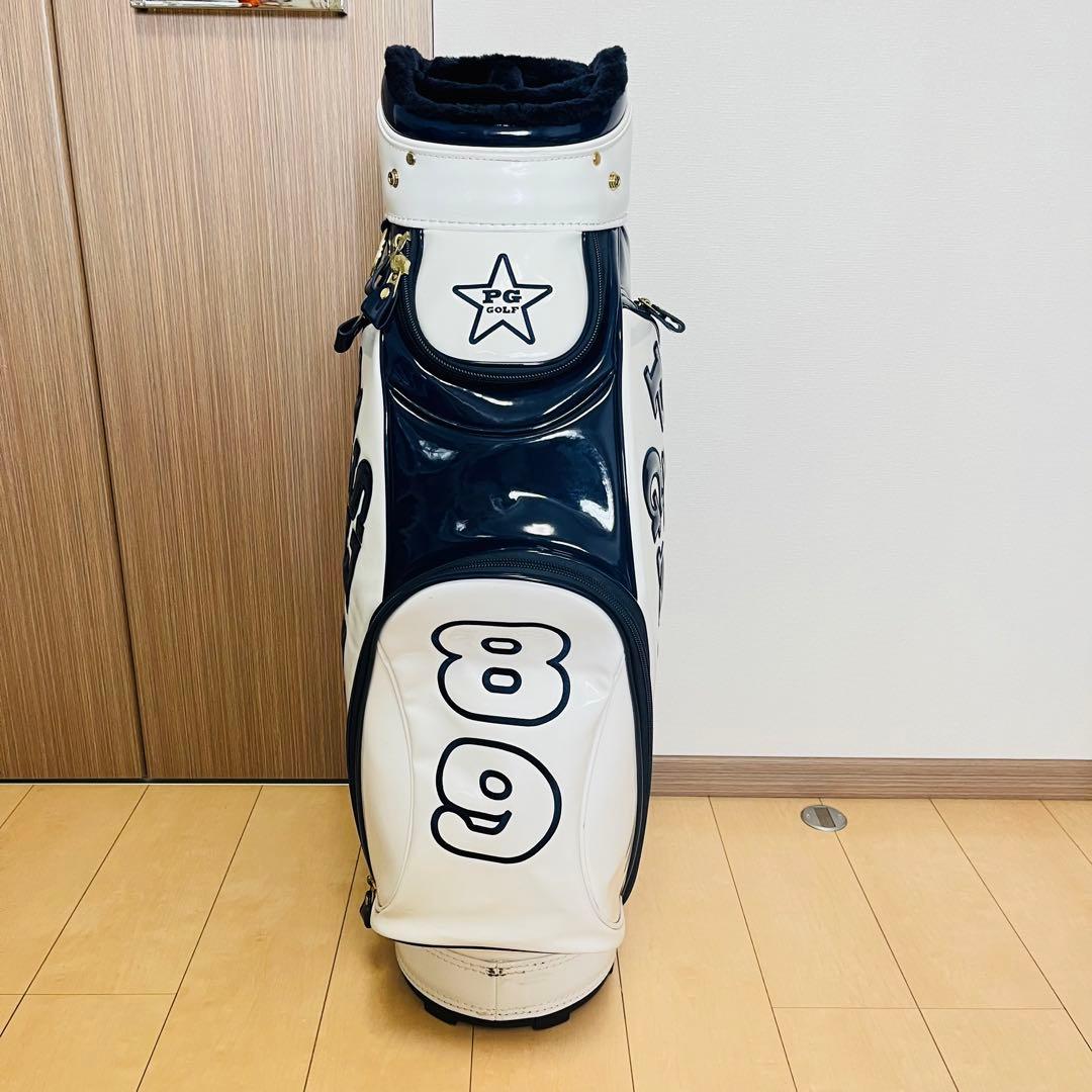 美品】パーリーゲイツ エナメルキャディーバッグ - メルカリ