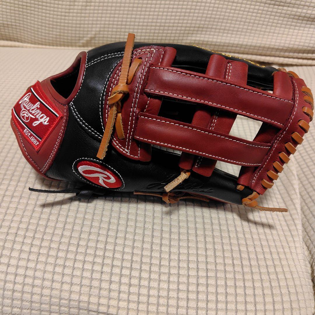 Rawlings 硬式野球グローブ 黒/赤 ○USA Rawlings ローリングス Select 黒赤○硬式 外野手用○左投 野球
