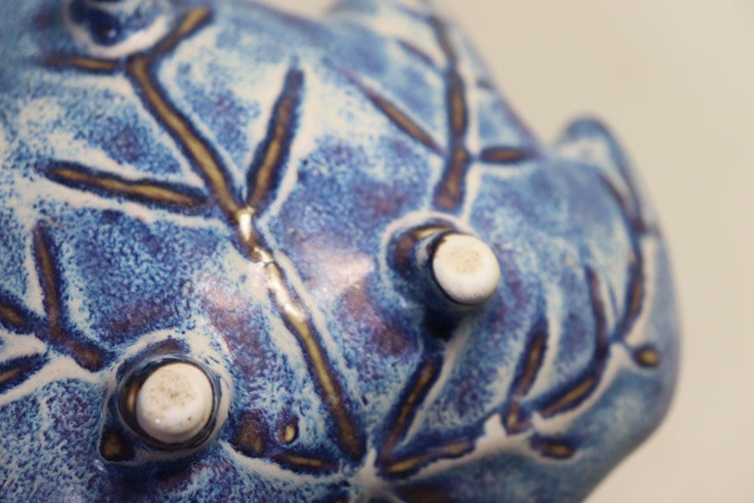 1023 鈞釉葉型皿 木箱入 送料込み1023