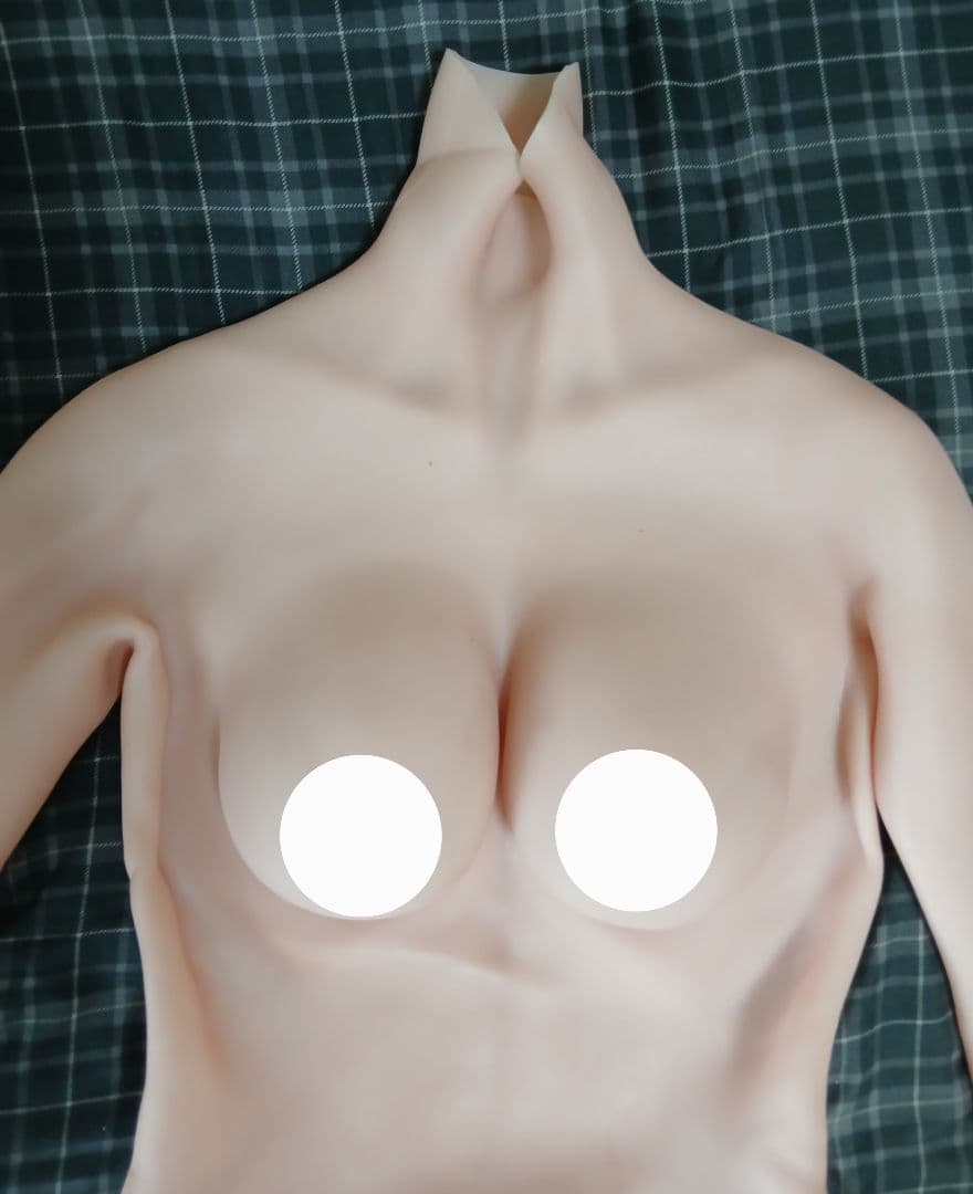 シリコンボディースーツ 女装 コスプレ 女装男子　変装用 袖付き Dカップ