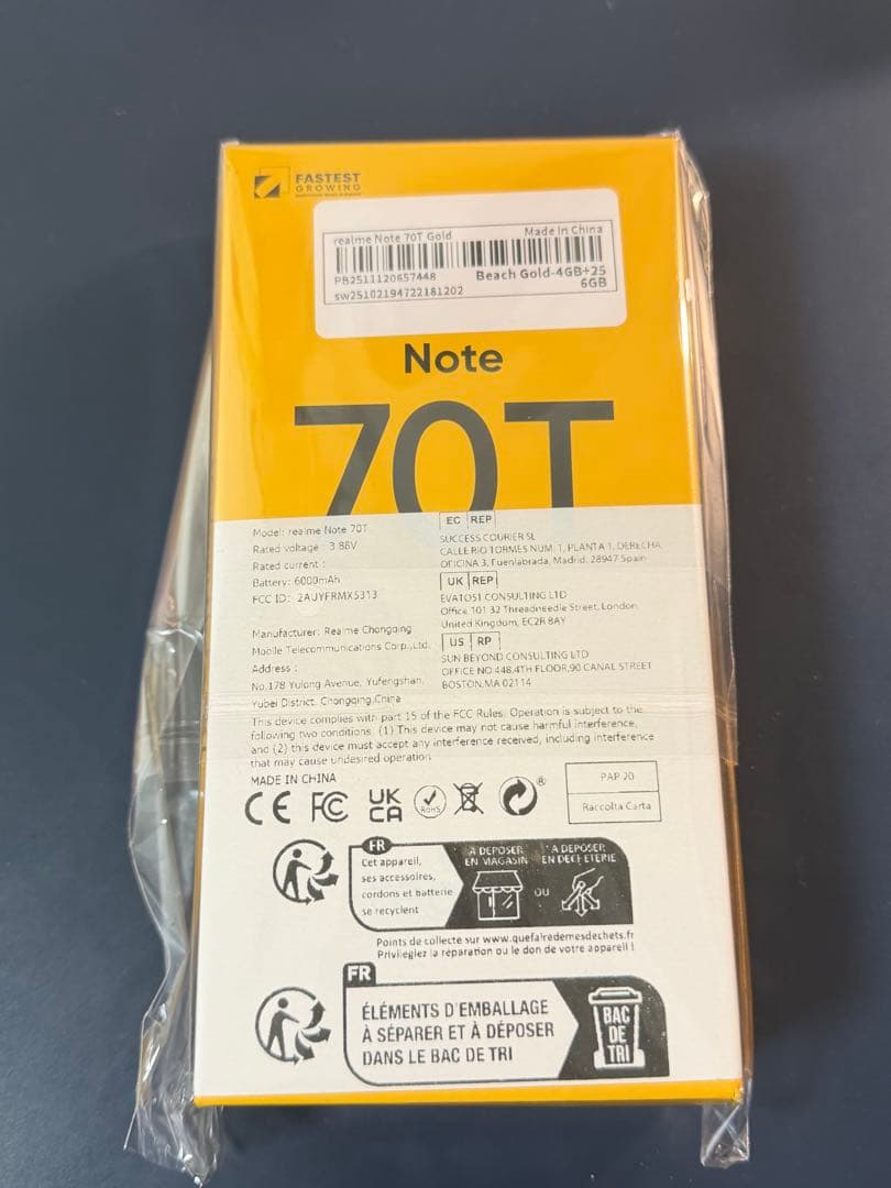 realme Note 70T 本体BLACK 4/256GB新品未使用 realme Note 70T Smartphone 4+256GB, 6000mAh Battery, 15W Fast