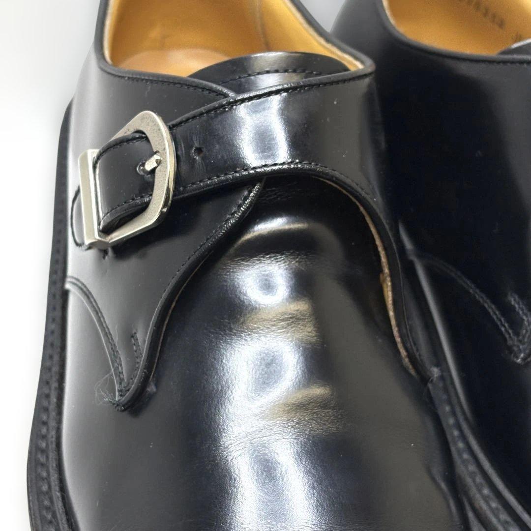 美品 REGAL リーガル シングルモンク プレーントゥ ブラック 25.5cm