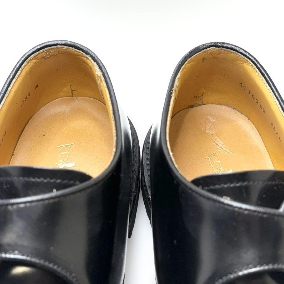 美品 REGAL リーガル シングルモンク プレーントゥ ブラック 25.5cm