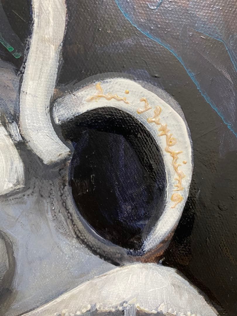 アクリル画 神話的女性像　西洋画　彫刻　インテリア　魔女　絵画　現代アート　スイ