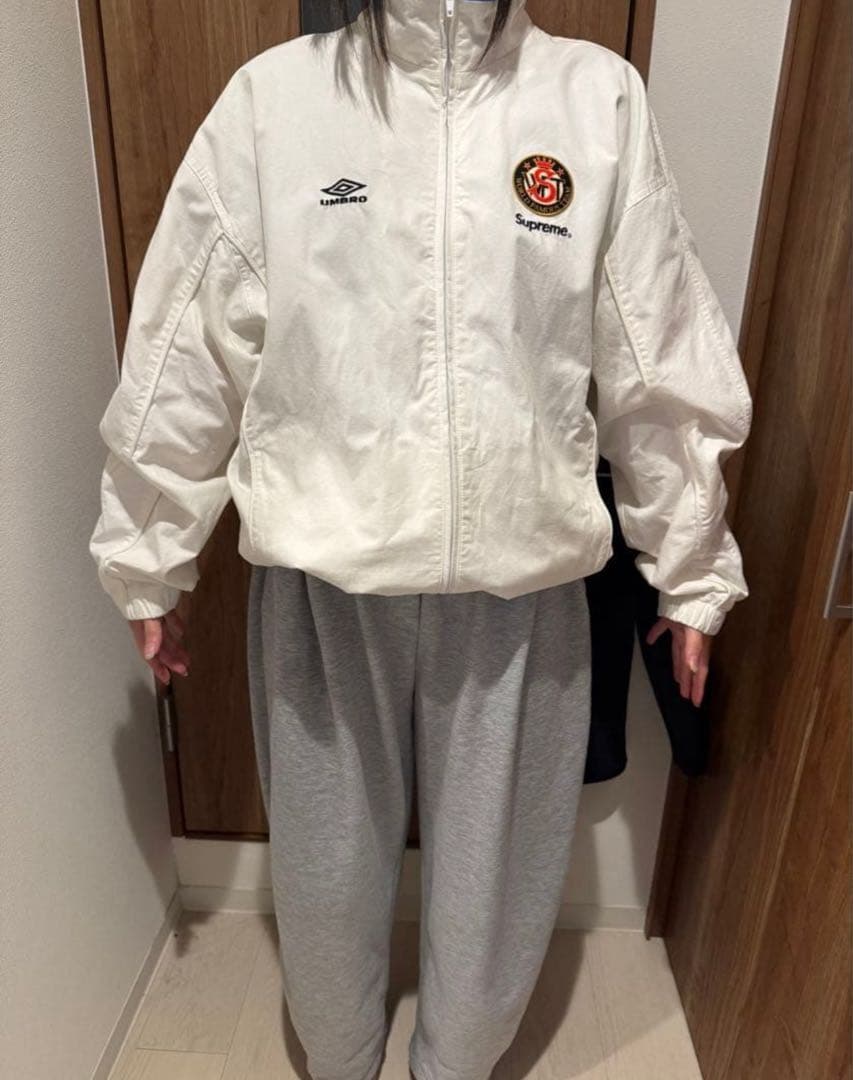 Umbro x Supreme ナイロンジャケット Lサイズ ホワイト - メルカリ