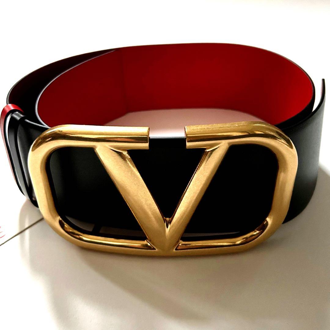 新品75 70MM VALENTINO ヴァレンティノ Vロゴ ベルト VLTN - メルカリ