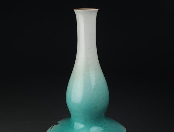 高さ31㎝の大作 芸術院会員 文化勲章受賞 二代浅蔵五十吉 鳥図花瓶 M60