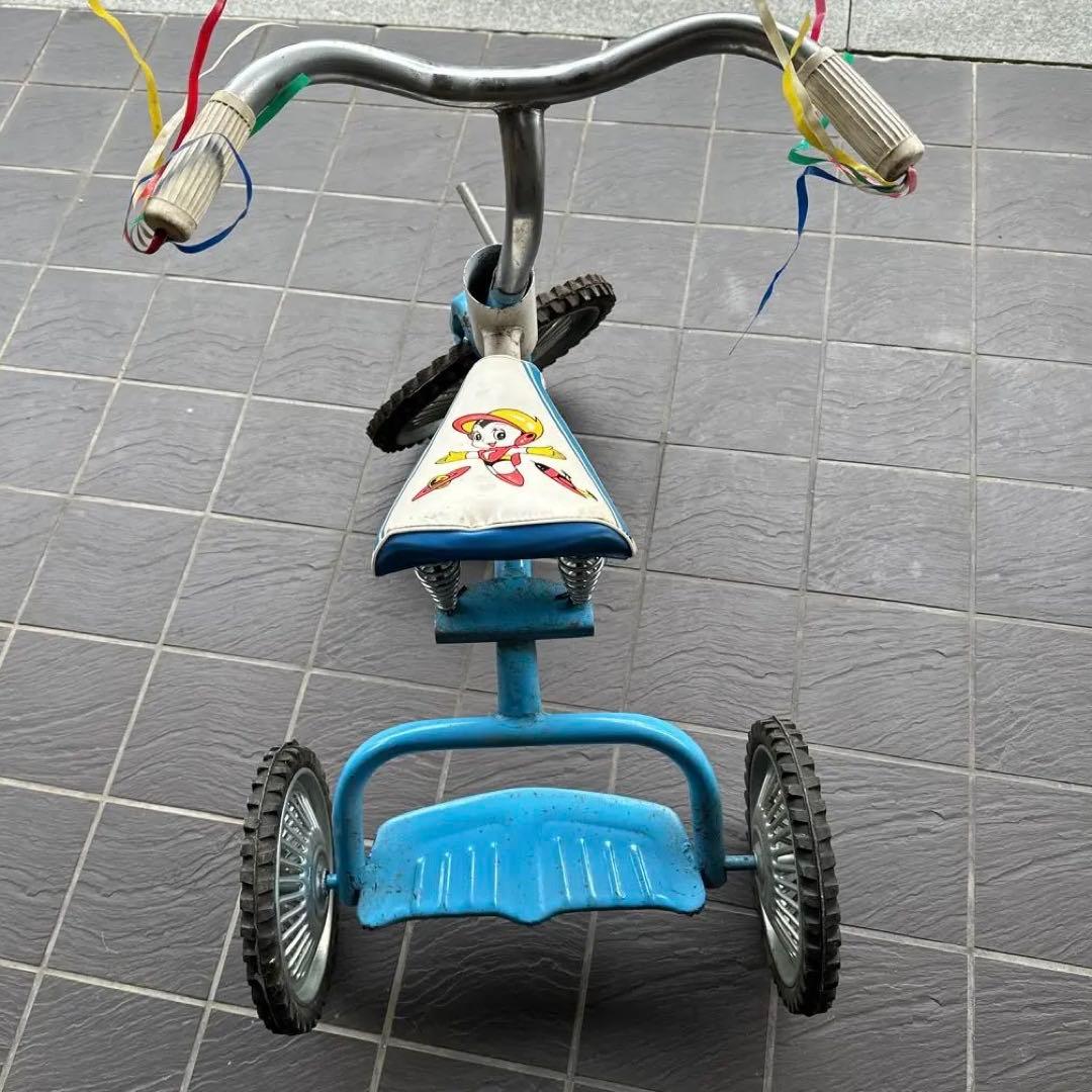昭和レトロ アサヒ 三輪車 ブリキ製 子供用 トライシクル 当時物
