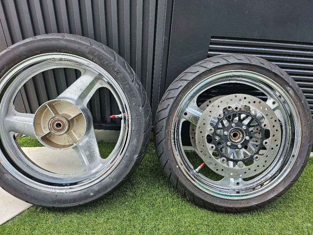 cb400sf nc31 前後ホイールセット メッキ - メルカリ