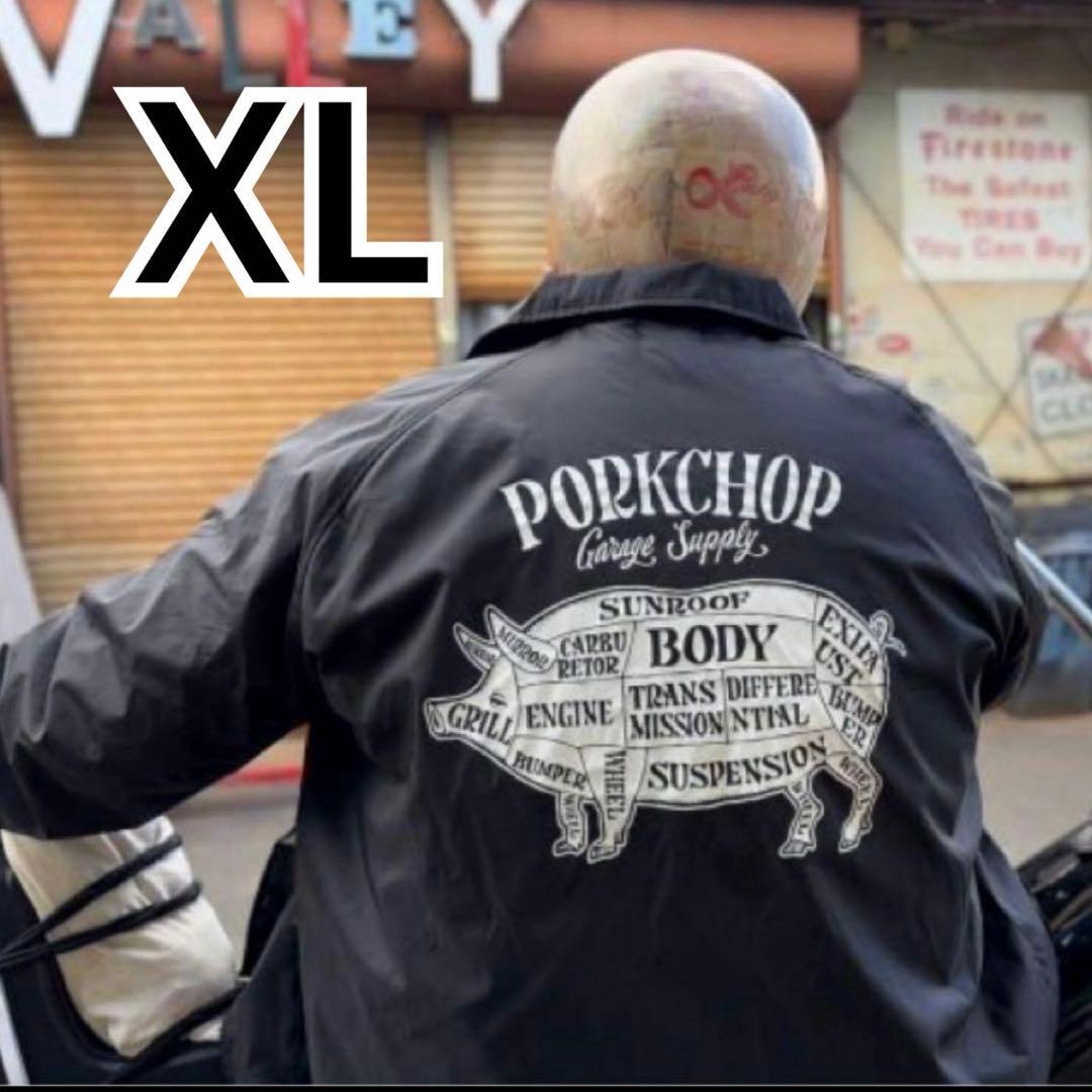 ポークチョップ　ボアコーチジャケット　チャレンジャー　マシス　ラッツ　XLサイズ PORKCHOP GARAGE SUPPLY - BOA COACH JKT (BLACK) / ボアインナー