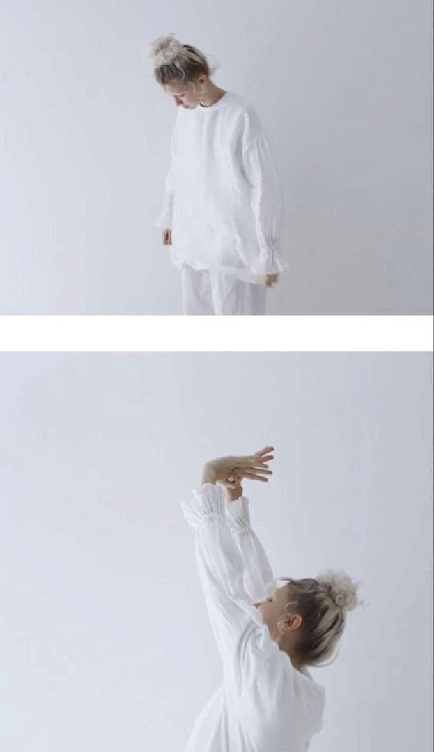 リネン近江晒しラッフル袖2wayブラウス - メルカリ