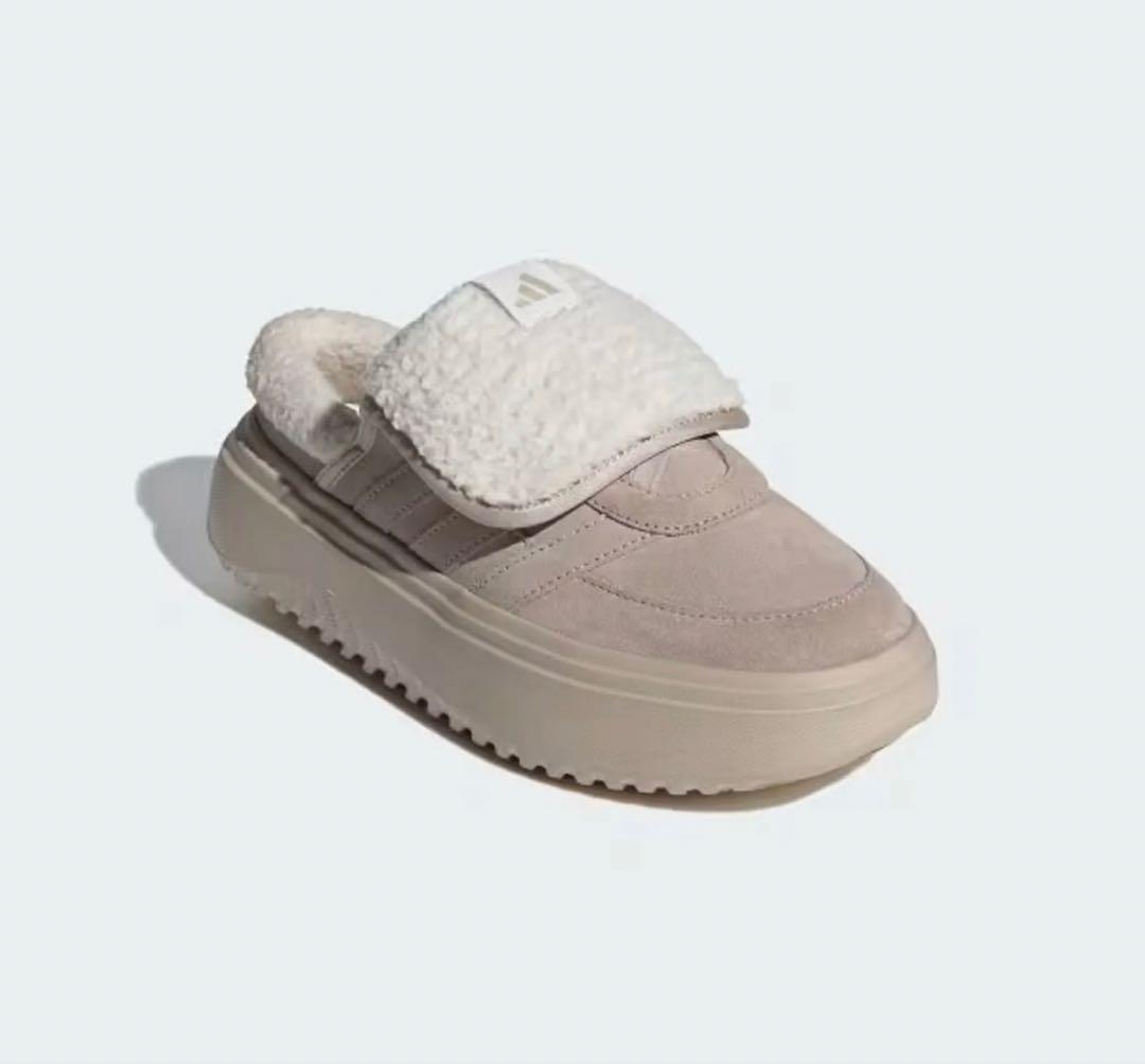 adidas アディダス 23.5cm ボア付き サンダル ミュール