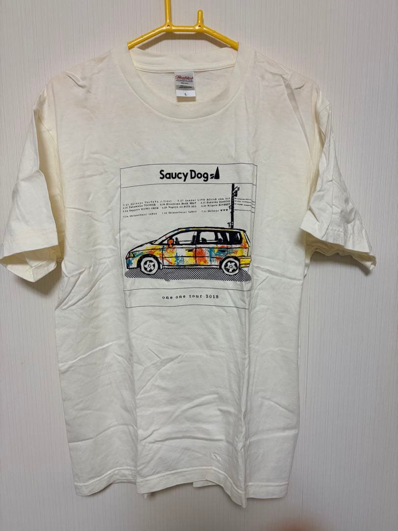 Saucy Dog 車イラスト Tシャツ Lサイズ - メルカリ