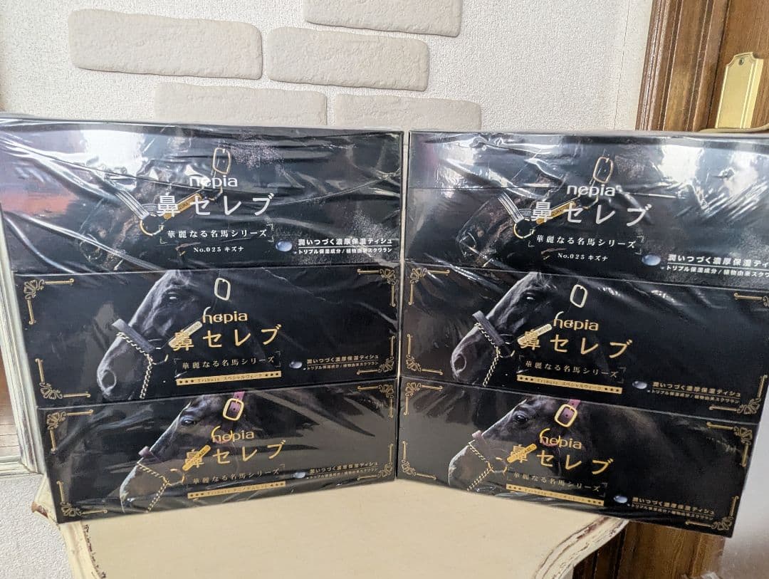 ネピア 鼻セレブ 華麗なる名馬シリーズ 3個パック×2セット③ キズナ