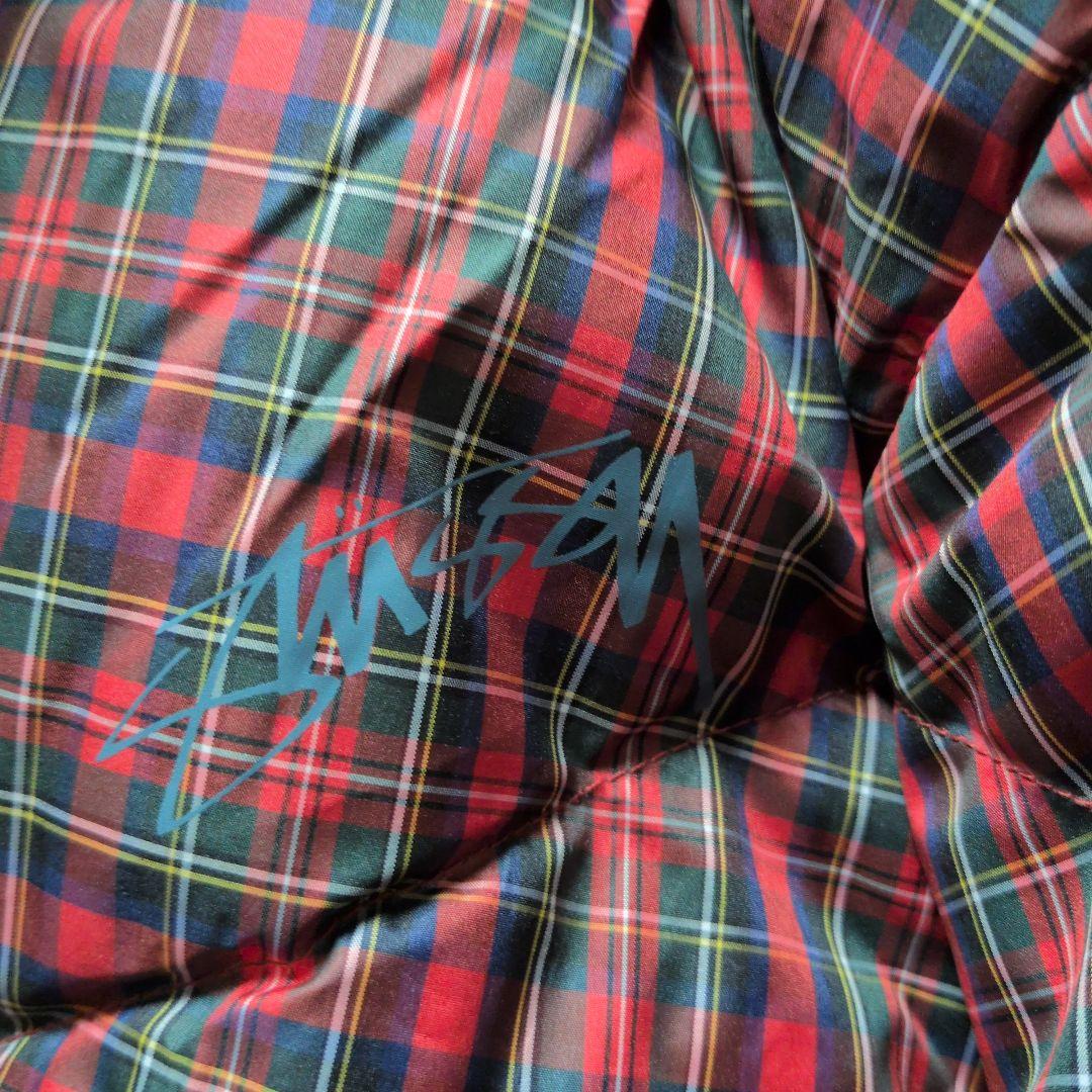 STUSSY レッド・チェック ダウンジャケット Lサイズ - メルカリ