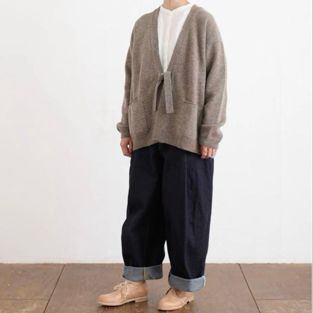 未使用級】ヴラスブラム ポケット付カーディガン コルトレイクリネン