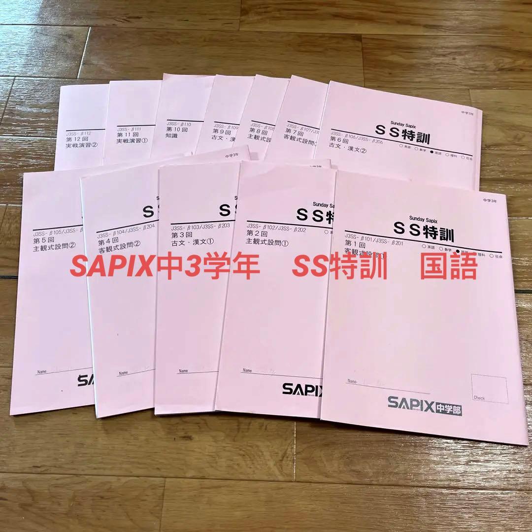 SAPIX中学部】中3SS特訓 国語 - メルカリ