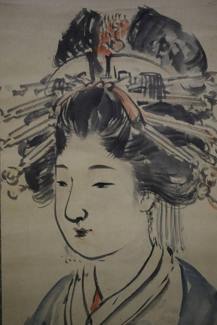 不詳/作者不明/舞妓/美人画/布袋屋掛軸HH-733 - メルカリ