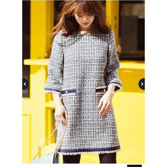 Apuweiser-riche アプワイザーリッシェ ツイードミニワンピース - メルカリ