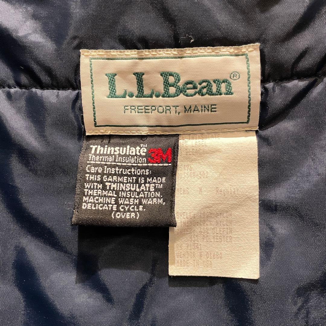 【M】90s USA製 L.L.Bean ナイロン アノラック 中綿 ジャケット
