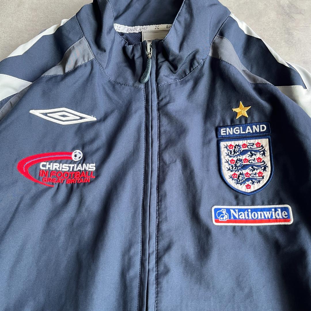 アンブロ イングランド代表 ナイロンジャケット サッカー 2XL 紺 16129