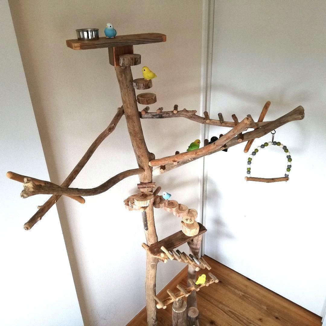 バードアスレチックジム大型 ㉟ 天然木 自然木 流木 止まり木 インコ