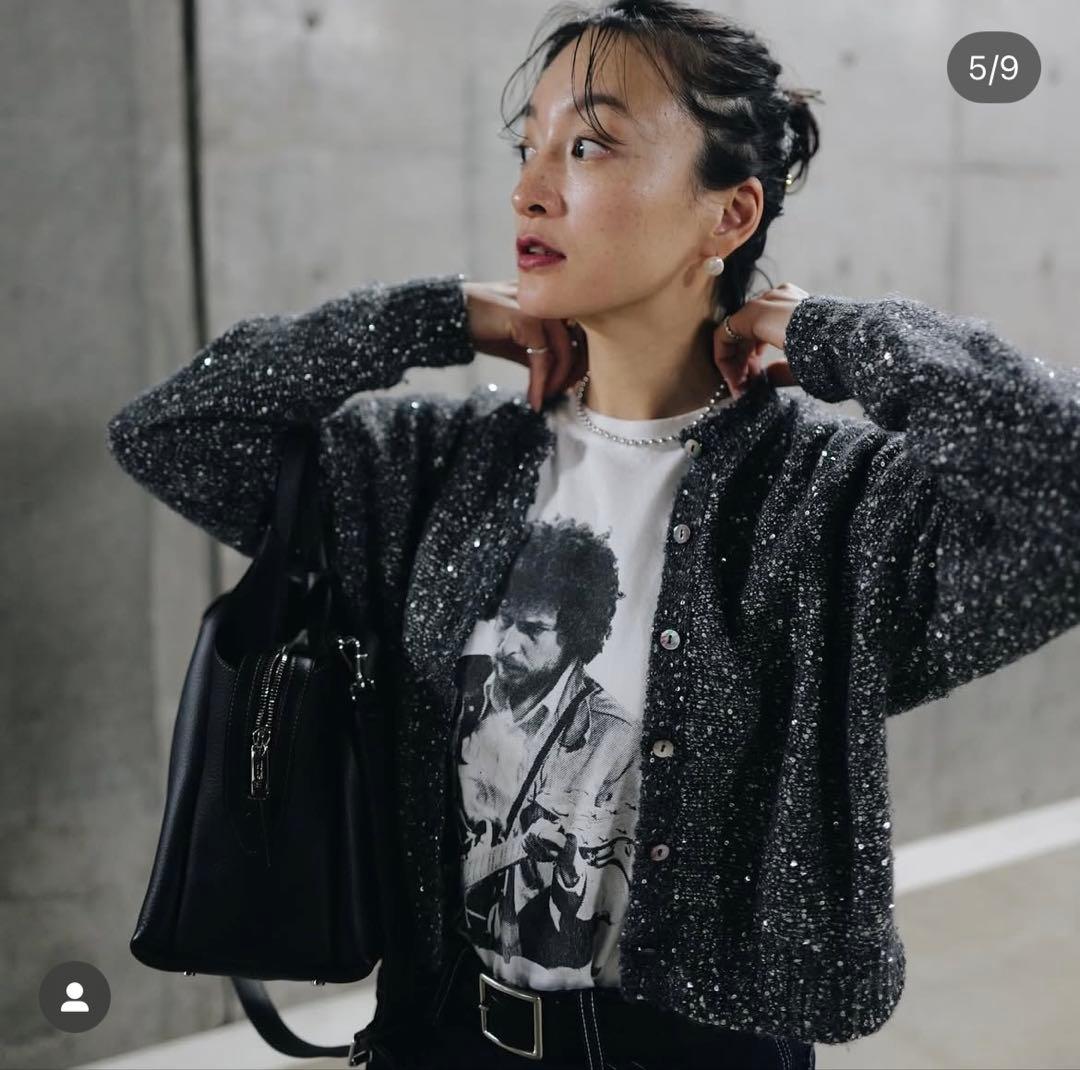 美品！Curensologyカレンソロジー スパングルショートカーディガン高山