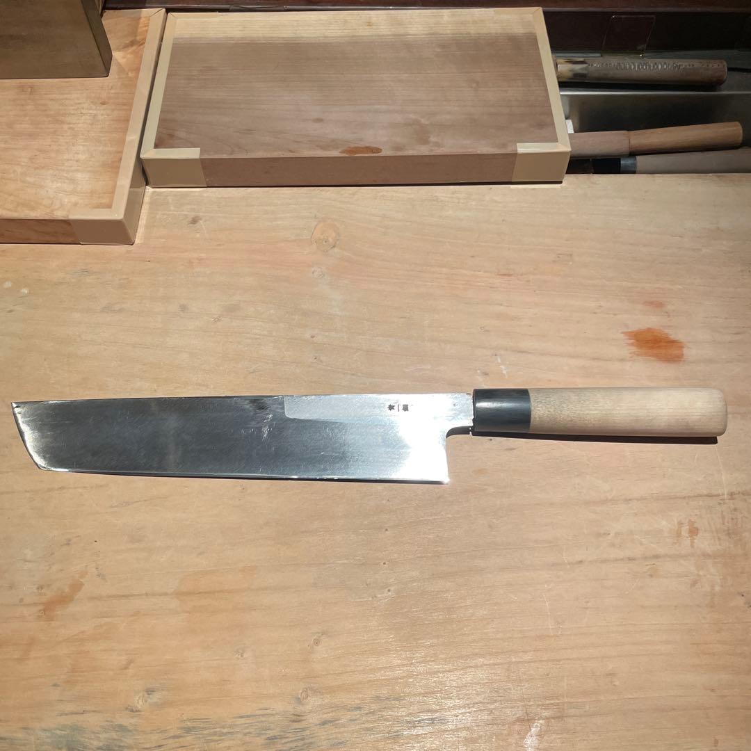 堺英、骨切り包丁 約30cm 木製ハンドル - メルカリ