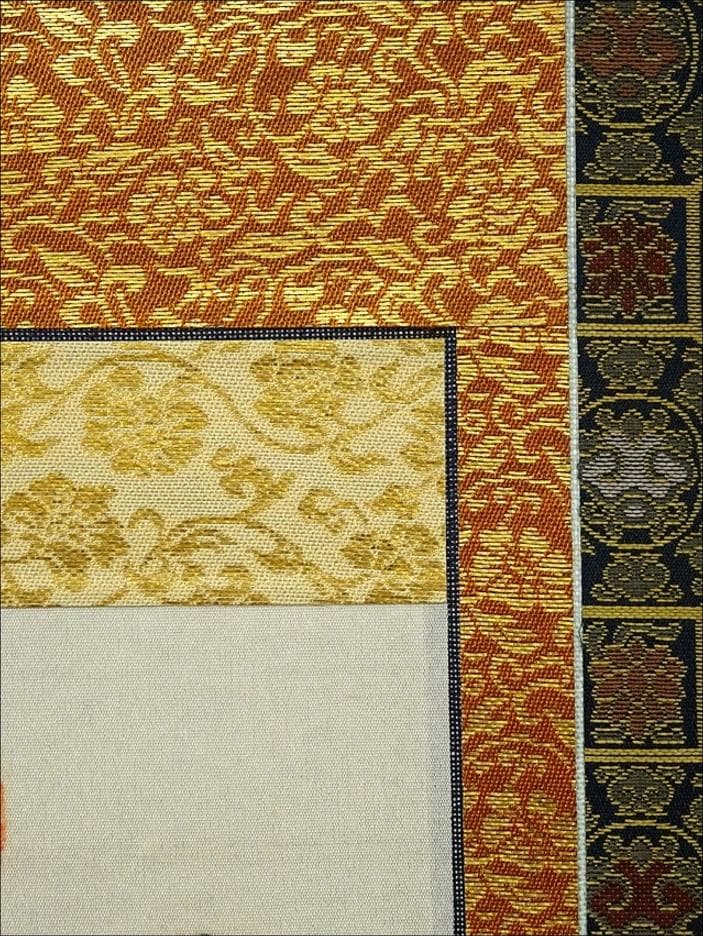 掛軸『西国三十三ヶ所観音霊場御朱印 織物画』絹本 無地箱 掛け軸