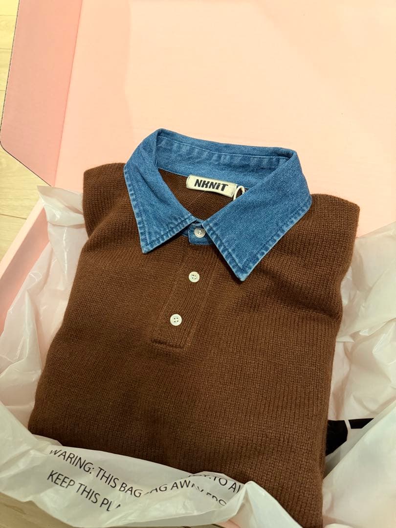 NKNIT ニット denim collar raccoon KNIT - メルカリ