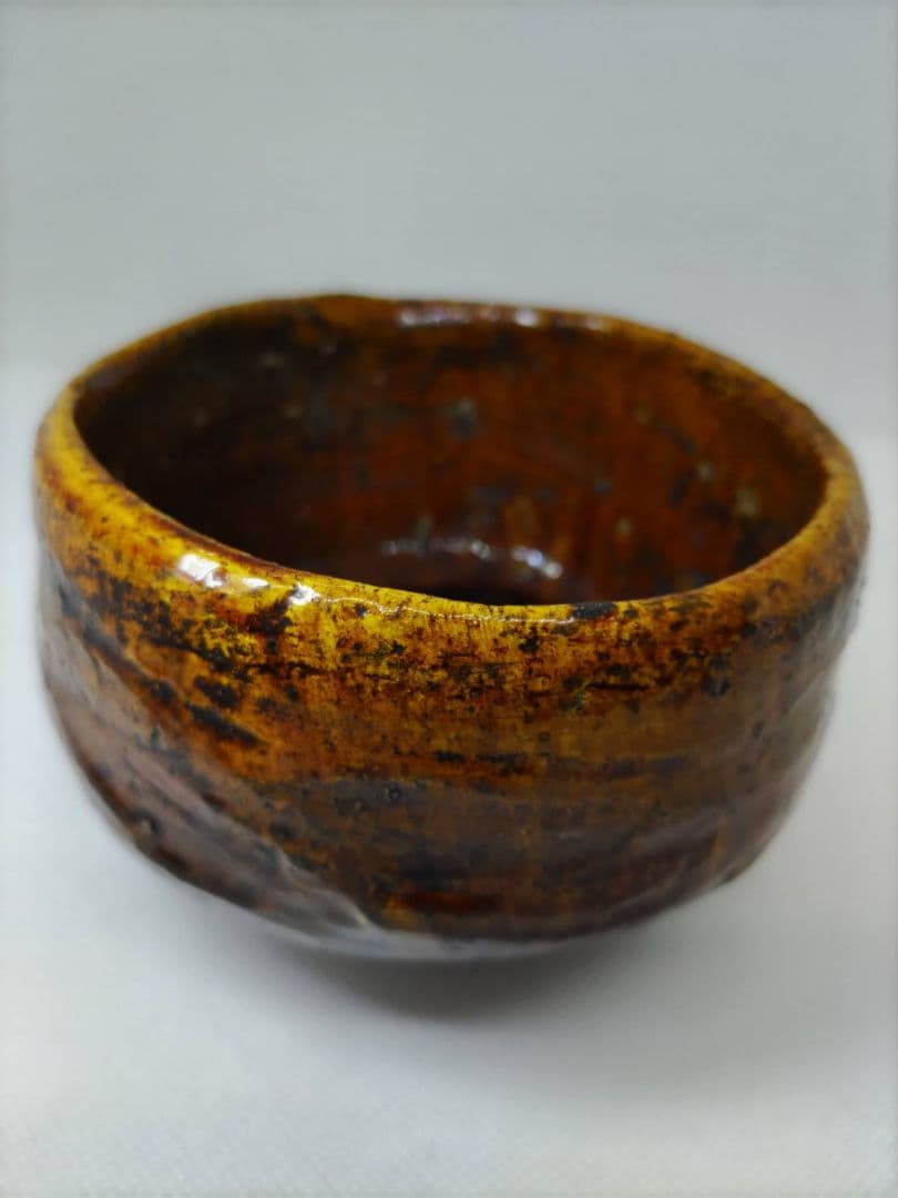 裏千家十四代淡々斎書付八代大樋長左衛門(宗春) 大樋焼 飴釉 茶碗