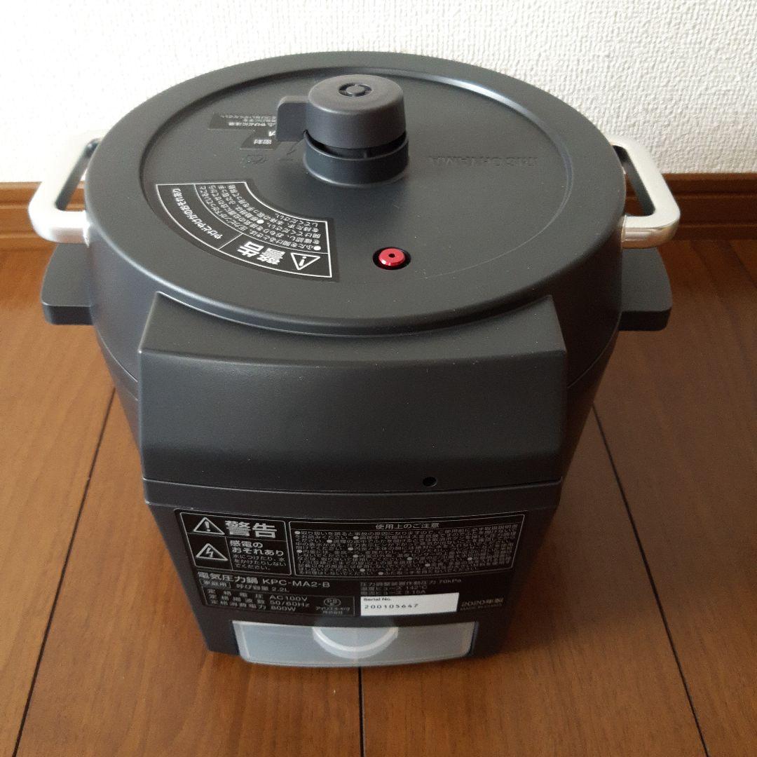 アイリスオーヤマ　電気圧力鍋　IRIS KPC--B　ブラック　2.2L