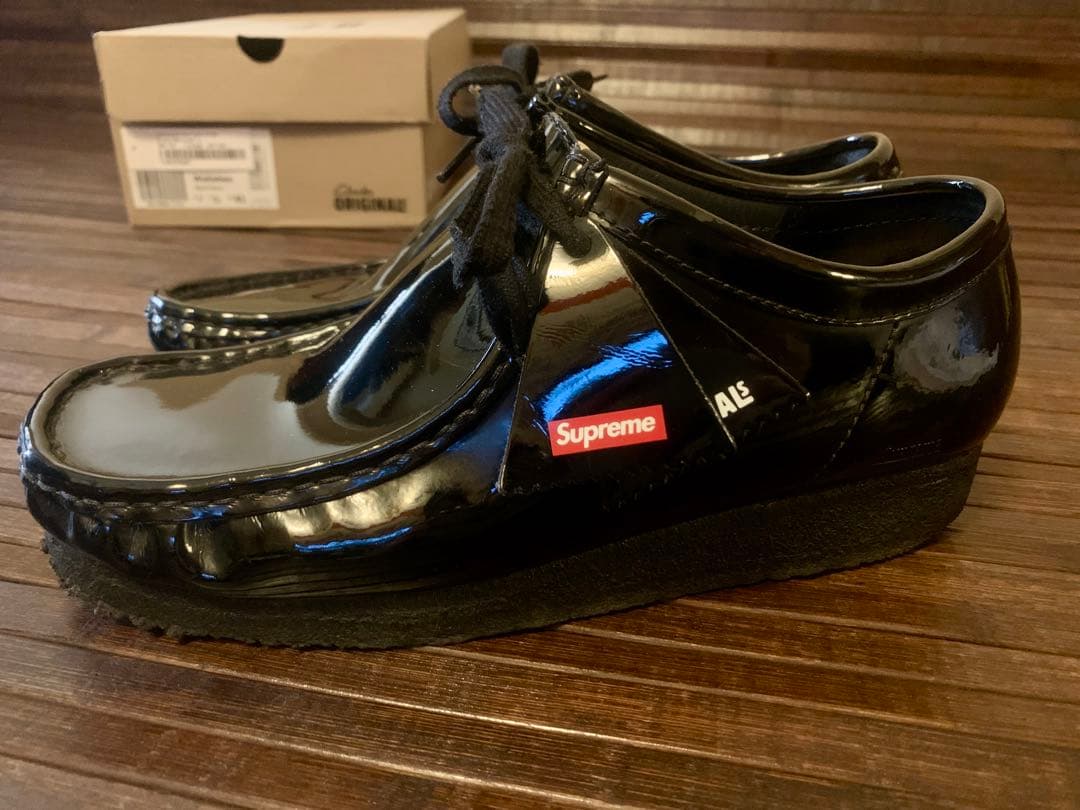 Supreme × Clarks patent leather wallabee Supreme Reimagines the Clarks Wallabee Boot in Patent Leather