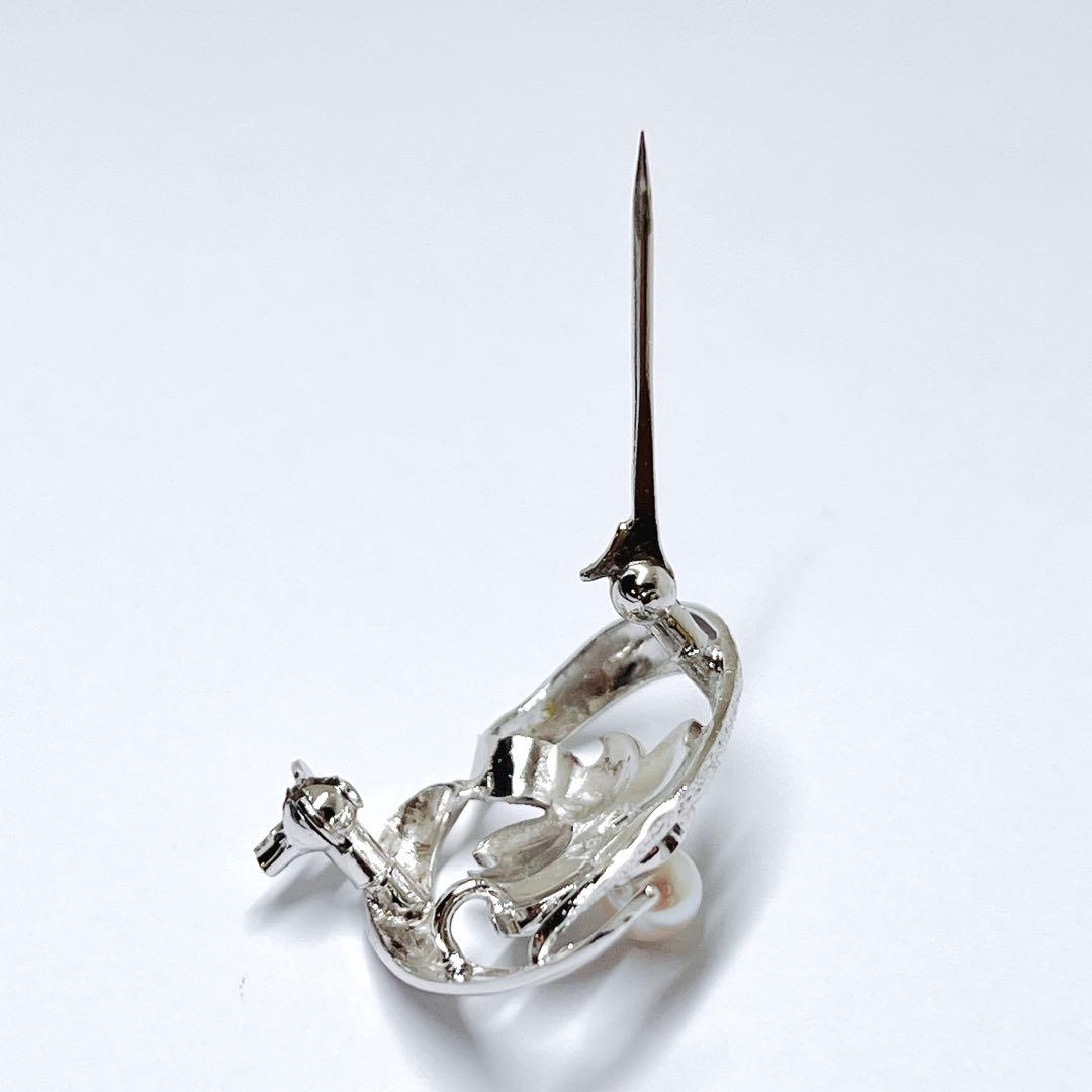 美品✨田崎真珠 TASAKI タサキ パール ブローチ ハート フラワー