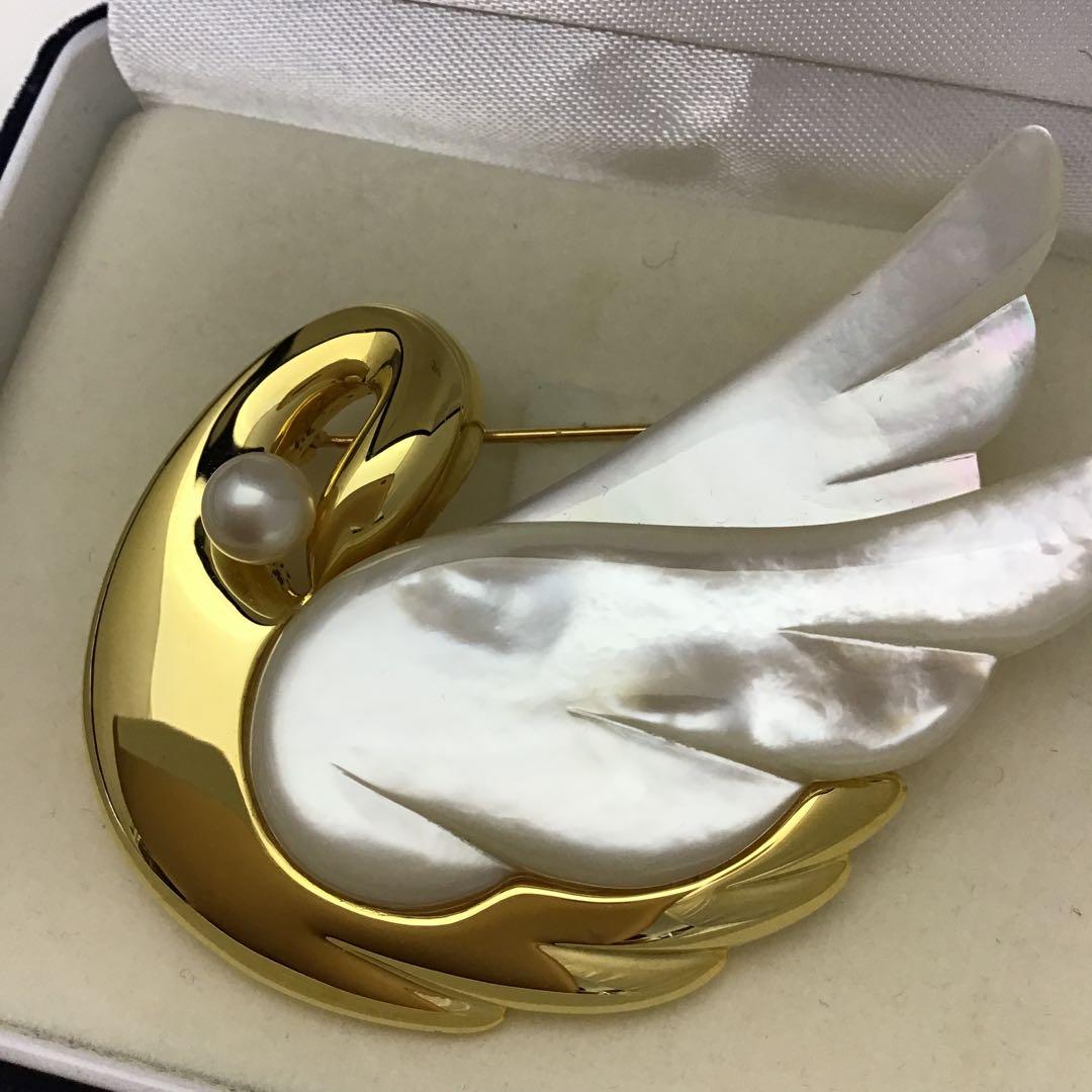 最終値下げ‼️‼️未使用品‼️ TASAKI田崎真珠 パール白蝶貝 ブローチ