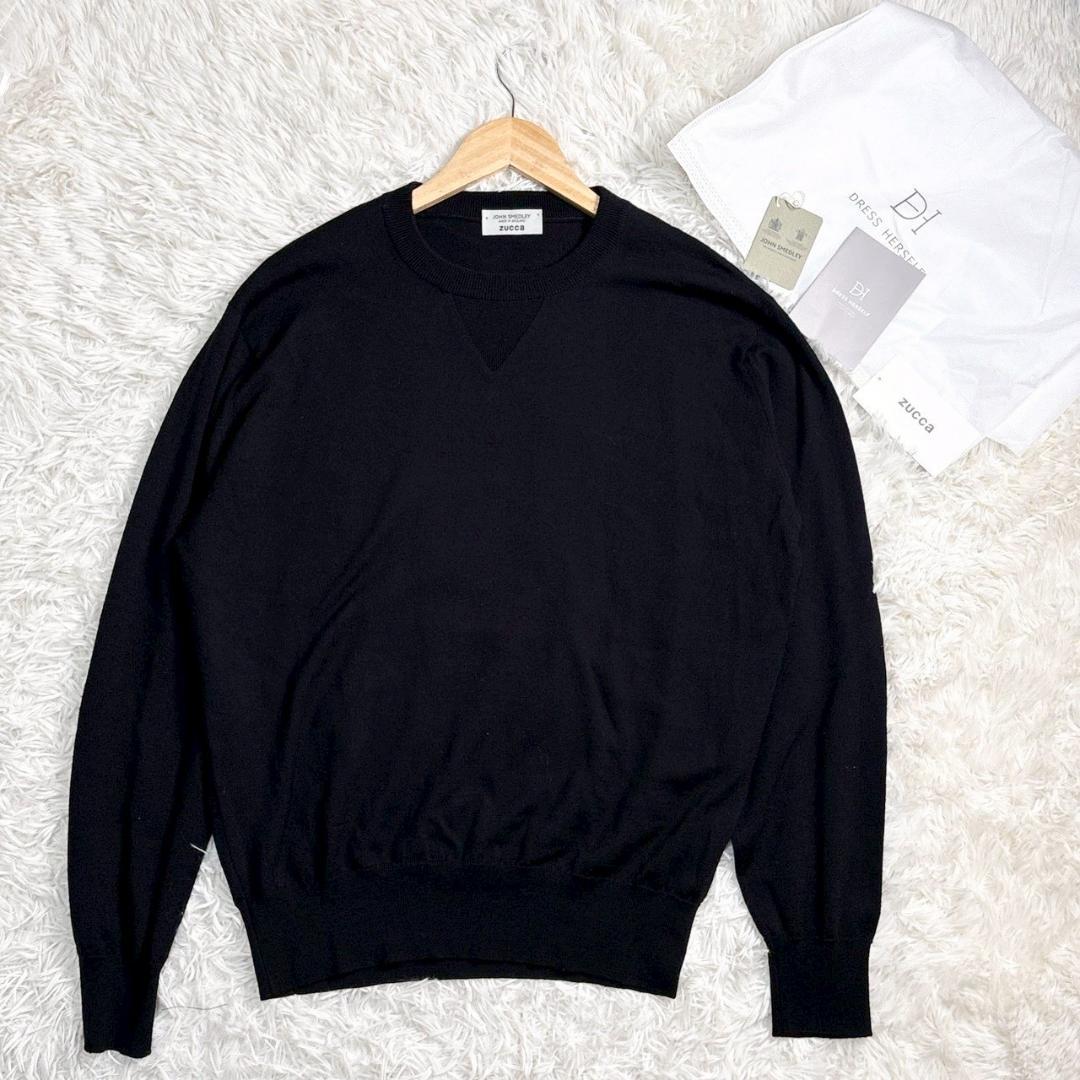 2023年モデル ジョンスメドレー zucca ブラック ニット XL 2023年モデル ジョンスメドレー zucca ブラック ニット XL - トップス