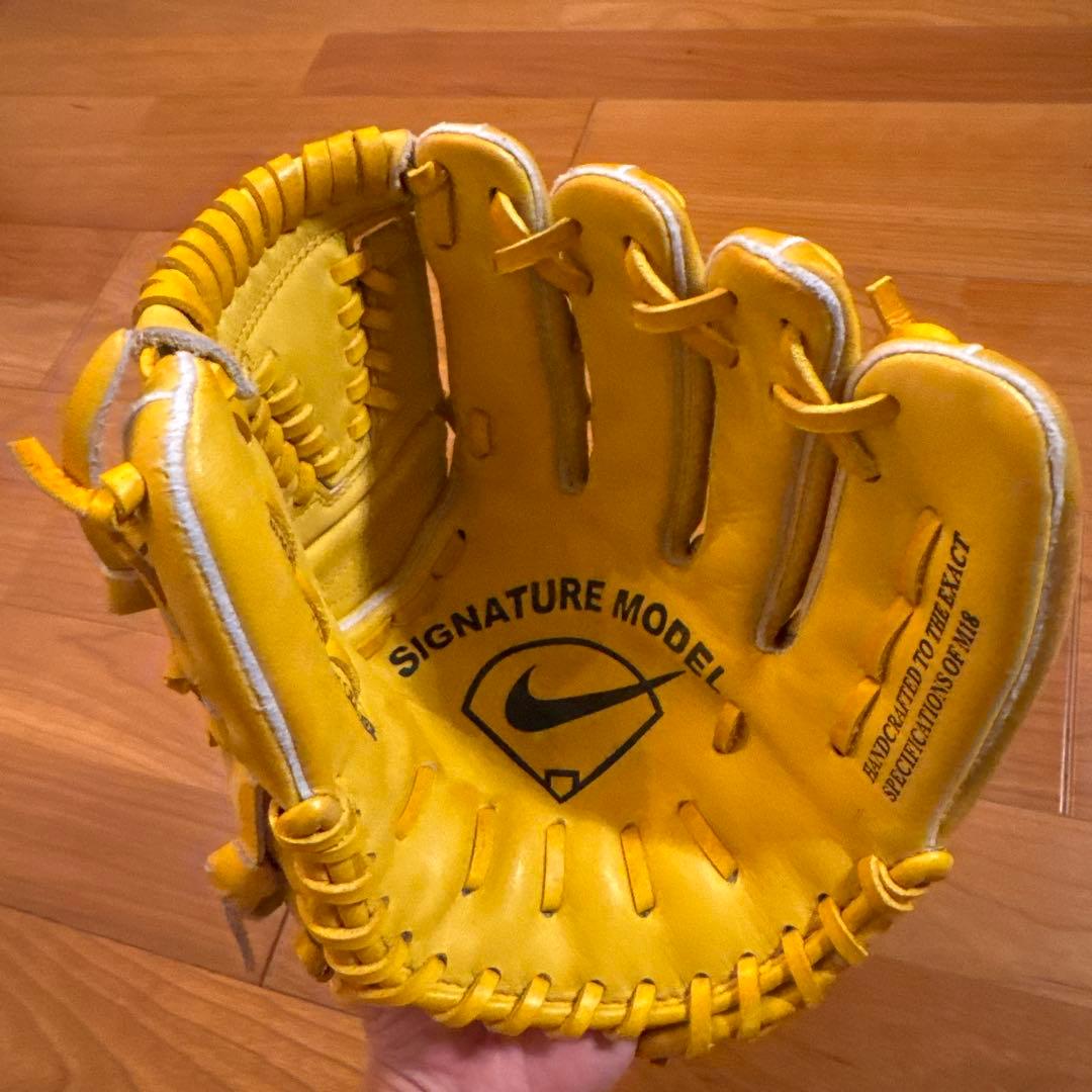 ほぼ未使用］最終値下げ NIKE 松坂モデル 軟式グローブ イエロー