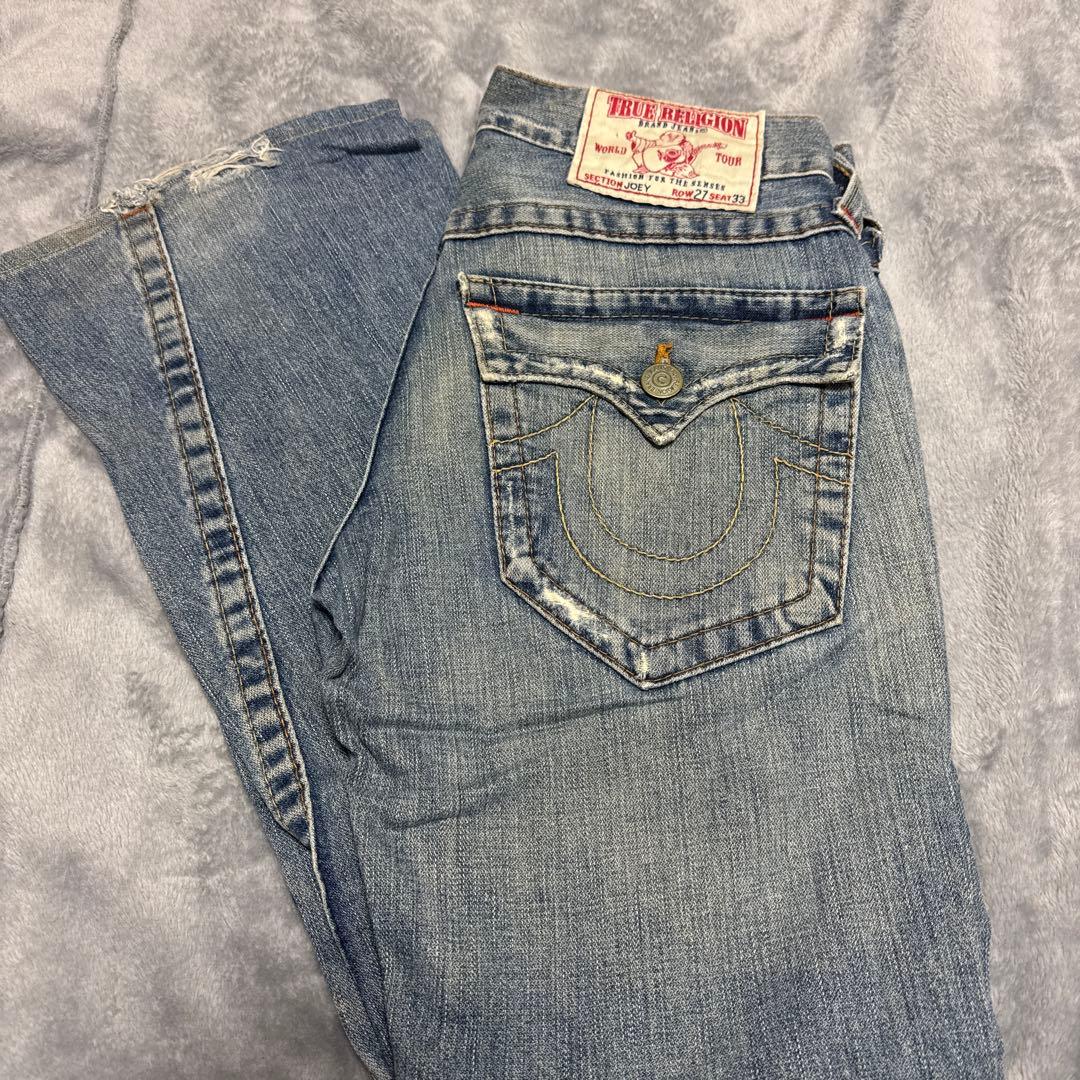 TRUE RELIGION JOY デニム 27x33 True Religion Jeans Women's Joey Super T DUSTY SKIES dark wash