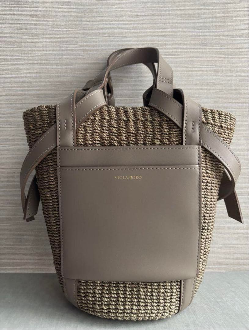 ヴィオラドーロ　レザーポケットかごバッグ　アバカ 楽天市場】【最大37倍 2/25限定】【正規品】 ヴィオラドーロ かご